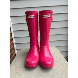 Hunter Original Gloss Boots Big kids 3B/4G Bright Pink